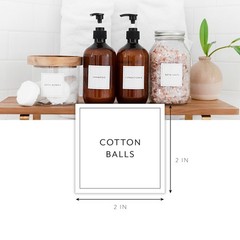 Bathroom Laundry Labels for Jars – 164 Closet Laundry Stickers, Cleaning Labe…