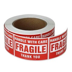 500 Pack 3×5 Inch Fragile Handle with Care Warning Stickers for Shipping Packing