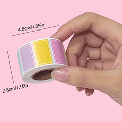1 roll 500pcs Waterproof Color-Coded Index Tabs Sticky Labels for Organizing