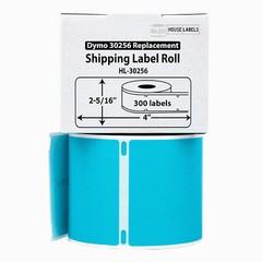 DYMO LW 30256 COLOR Large Direct Thermal BLUE Shipping Labels – (2) Rolls of 300