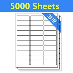 150000 1″ x 2 5/8″ Shipping Self Adhesive SKU Labels 5000 Sheets 2.625 x 1 30 UP