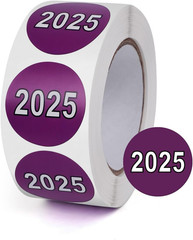 500 PCS 2026 Stickers 1 Inch round Coded Colored Vinyl Year Labels | Waterproof,