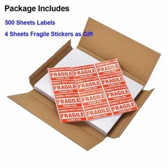 50-1000 Shipping Labels 8.5×5.5 Half Self Self Adhesive Sticker 2 Per Sheet