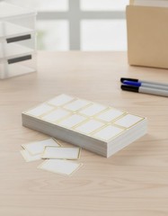 Name Labels, 200 Pack, 2″ x 3″, Waterproof, Gold Border, Permanent Adhesive