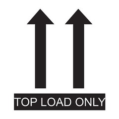 XXL TOP LOAD ONLY ARROW label adhesive warning mailing sticky sticker 100x150mm