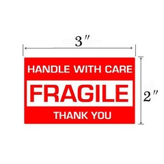 1-10 Rolls 2×3 Mailing Fragile Labels FRAGILE HANDLE WITH CARE Stickers 500/Roll