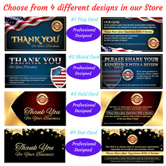 Ebay CLASSY Seller Thank You Business Note Cards (Flag), Bulk,Lots, 4 Amazon too