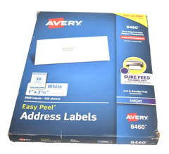 Avery Dennison Ave-8460 Easy Peel Mailing Label 1″ Width x 2.62″ Length