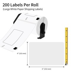 3x DK1241 Standard Shipping Labels 152mm x 101mm W/Cartridge for Brother QL-1100