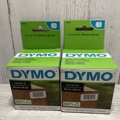 Dymo LabelWriter Multipurpose Labels 1 in x 2 1/8 in, Roll of 250 X2 LOT