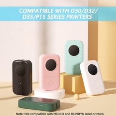 D30 Label Tape 12mm×40mm(0.47″x1.57″), D30 Label Maker Tape Self-Adhesive Lab…
