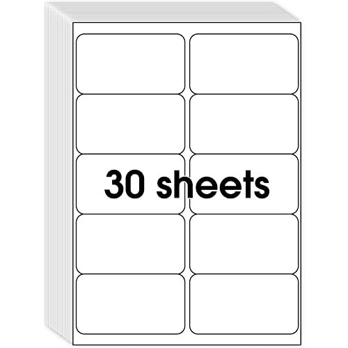 300Pcs 2x4inch Blank Stickers White Labels Self Adhesive Crafts Personalize Tag