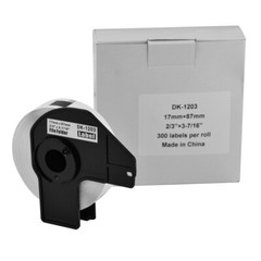 6 x 300 Paper File Folder Labels (0.66 in x 3.4 in) DK-1203 DK1203 For Brother