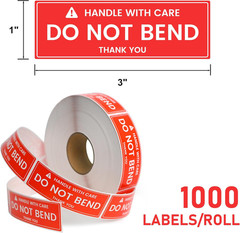 1000 Etiquetas Adhesivas Envio 1×3 Pulgadas Manejar Con Cuidado No Doblar