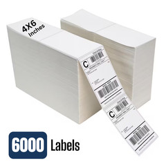 4X6 Direct Thermal Shipping Labels Roll/Fanfold for Zebra, Rollo, MUNBYN, iDPRT