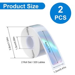 320 Pcs D30 Label Tape, Thermal Printer Labels Paper for Phomemo D30 D32 D35 …