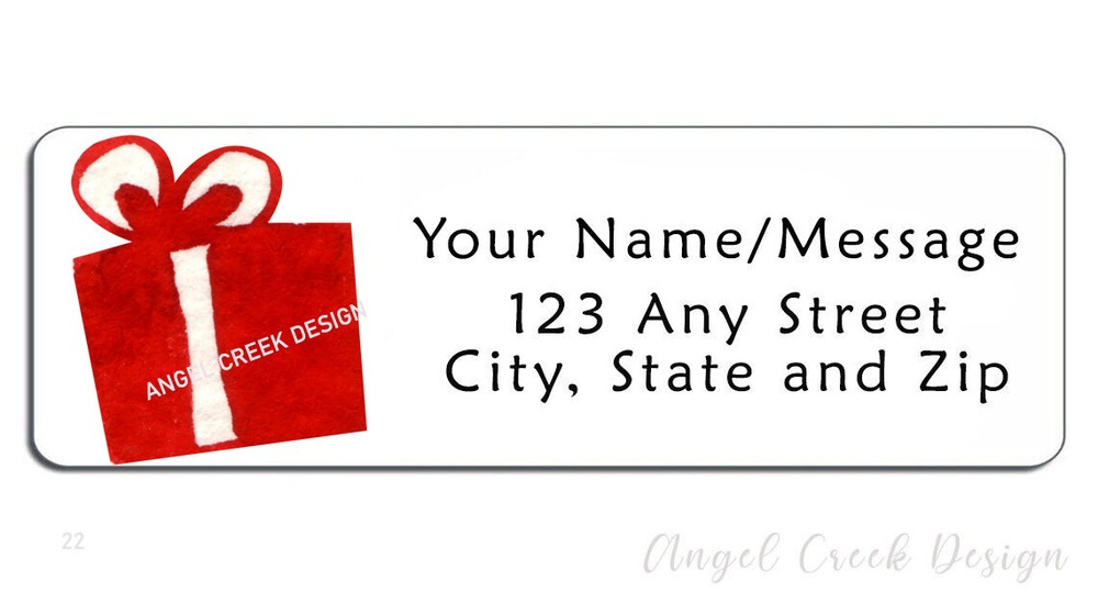 60 Personalized Return Address Labels 2/3″ x 1 3/4″- Party Favor Gift Birthday