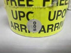 Tape Logic Climate Labels, “Freeze Upon Arrival”, 3″ x 5″, Fluorescent Green 500