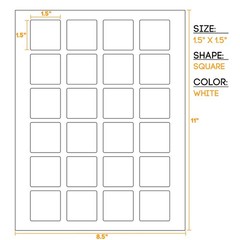 Waterproof Essential Oil Labels, 120 Squares, 1.5×1.5 Inches, Rounded Corners…