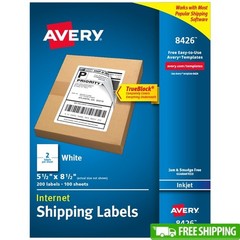 Shipping Labels 5.5×8.5 Printable Mailing Organizing Event Stickers 200 Pack New