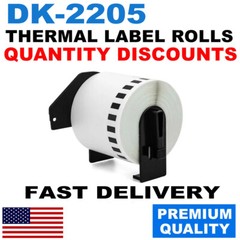 DK-2205 Continuous Paper Label Roll Replacement 2.4″ X 100 Ft for Brother QL-700