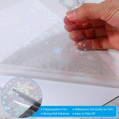 20Sheets A4 Self-adhesive Holographic Sticker Paper Snowflake