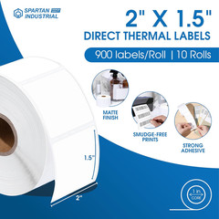 – 2″ X 1.5” Direct Thermal Printer Labels – Perforated
