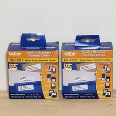 Brother DK-1201 QL Label Printer Standard White Paper Address Labels 2-Pack New