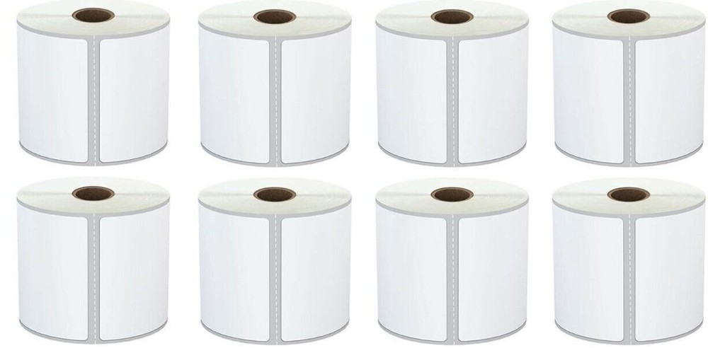 Direct Thermal Blank Shipping Labels 4 x 6 inch for Zebra (8 rolls) 1760 labels