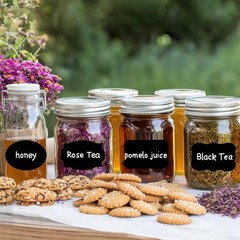 Chalkboard Labels 200 PCS Reusable Waterproof Jar Stickers with Marker Kitchen S