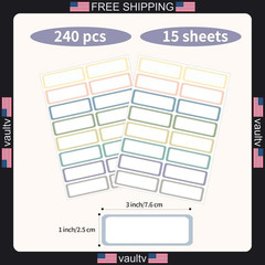 STARLIBOO Removable Labels, Removable Colored Labels Stickers, Self-Adhesive