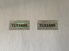 Warranty Void Hologram Security Label Sticker duplicated number sticker 600pcs
