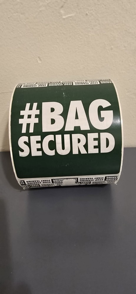 (2000) Bag Secured Food Delivery Security Tamper Evident Seal Label 4″ x 6″