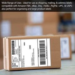 SJPACK 1000 Half Sheet Self Adhesive Shipping Labels, 8.5″ x 5.5″ Address Lab…
