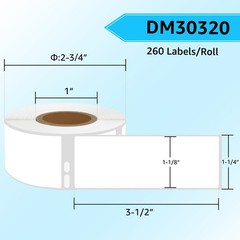 8Rolls White 28mmx89mm Address Label 30320 Fit for Dymo LabelWriter SE300 SE450