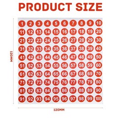 16 Sheets Small Round Number Stickers – Self Adhesive Labels for Office, Home…
