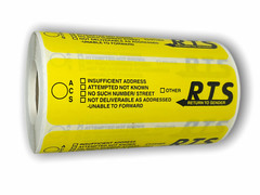 Return To Sender Labels 4 x 1.25-inch Yellow RTS Delivery Stickers (1) RL of 500