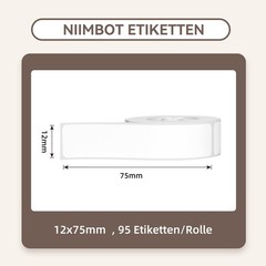 3 Rolls Thermal Label Set for D11 D110 D101 H1S Label Maker White 1275