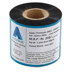 ACCUTRAC 70mm X 300 Meters Thermal Transfer Barcode Labels Ribbon Pack of 1