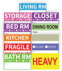 Aipacknfind 300 Count 3.4X2 Moving Labels for 1-4 Bedroom – Color Coded Stickers