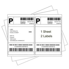 1000x Shipping Labels Half Sheet 8.5 x 5.5″ Self Adhesive Address Mailing Labels