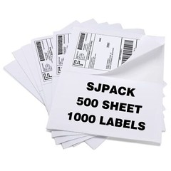 1000 Half Sheet Self Adhesive Shipping Labels 8.5″ x 5.5″ Address Labels for …