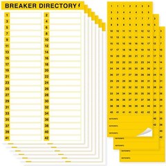10 Sheets Breaker Panel Labels, 7 Breaker Catalog Stickers & 3 Number Sticker…