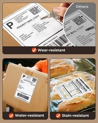 4″x6″ Direct Thermal Shipping Labels, Commercial Grade Permanent Adhesive Fan…