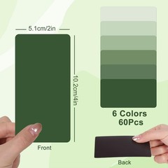 60Pcs 4 x 2 Inch Dry Erase Magnetic Labels Sage Green Reusable Name Tag Magne…