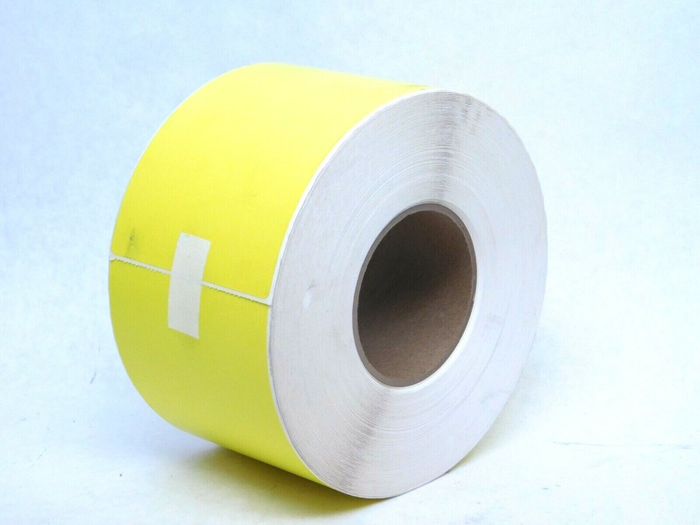 (ONE ROLL) 4″ x 6″ Thermal Transfer Labels, Yellow, 3″ Core, 1000/ Per Roll (HR)