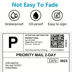 4×6″ Direct Thermal Shipping Labels Self-Adhesive Paper,500 Per Roll