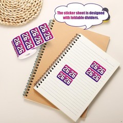 2025 Year Stickers Color Coding 3/4″ X 1 1/2″ File Folder 25 Year Label Coded