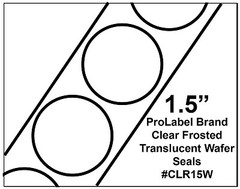 Clear Translucent Frosted 1.5″ Wafer Seals 4000 Roll CLR15W 1 1/2″ Round Labels