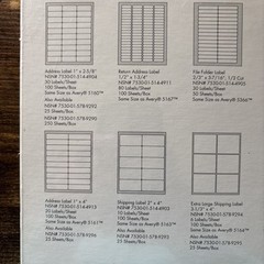 NEW 100 Sheets Skillcraft Address Labels 1″ x 4″, 2000 Qty Laser Inkjet Printer
